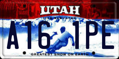 UT license plate A161PE
