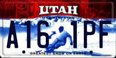 UT license plate A161PF