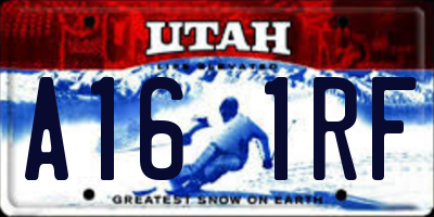 UT license plate A161RF