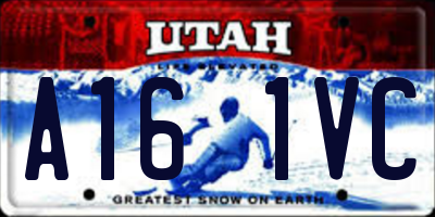 UT license plate A161VC