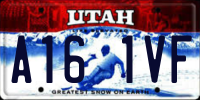 UT license plate A161VF