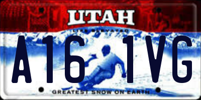 UT license plate A161VG