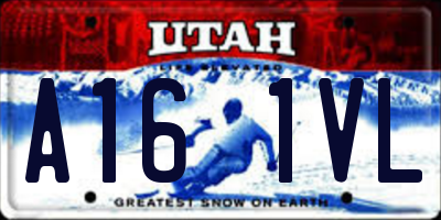 UT license plate A161VL