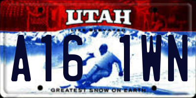 UT license plate A161WN