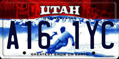 UT license plate A161YC