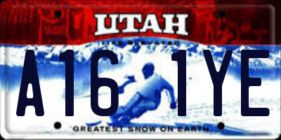 UT license plate A161YE