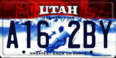 UT license plate A162BY