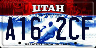 UT license plate A162CF