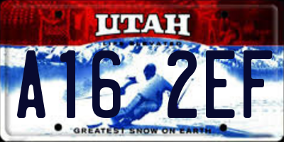 UT license plate A162EF