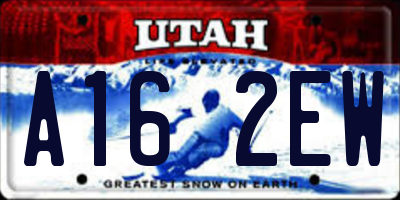 UT license plate A162EW