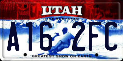 UT license plate A162FC