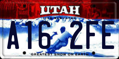 UT license plate A162FE
