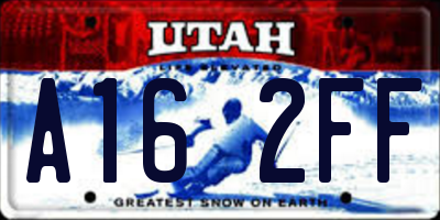 UT license plate A162FF