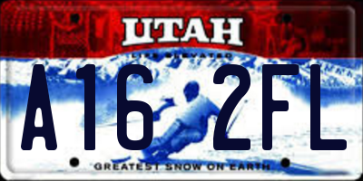 UT license plate A162FL