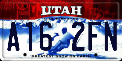 UT license plate A162FN