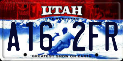 UT license plate A162FR