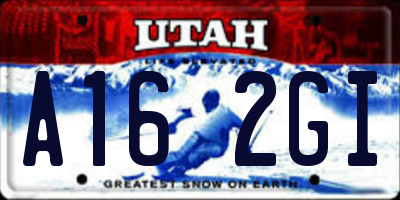 UT license plate A162GI