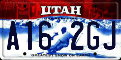 UT license plate A162GJ