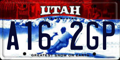 UT license plate A162GP