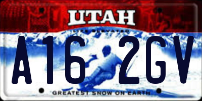 UT license plate A162GV