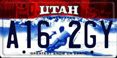 UT license plate A162GY