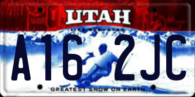 UT license plate A162JC