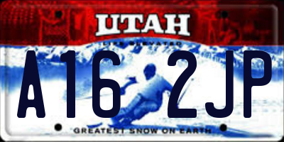 UT license plate A162JP