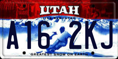 UT license plate A162KJ