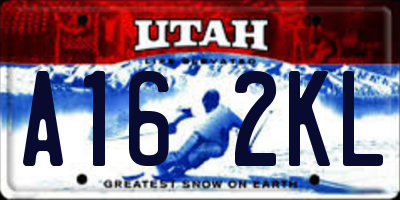 UT license plate A162KL