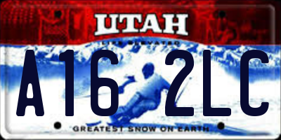 UT license plate A162LC