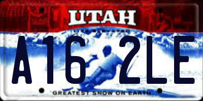 UT license plate A162LE