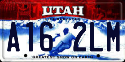 UT license plate A162LM