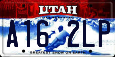 UT license plate A162LP