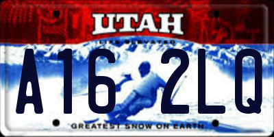 UT license plate A162LQ