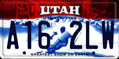UT license plate A162LW