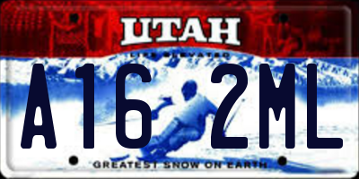 UT license plate A162ML