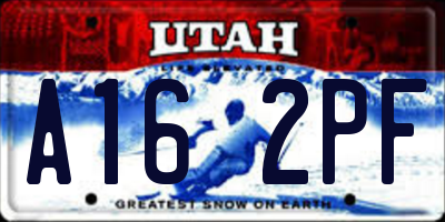 UT license plate A162PF
