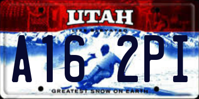 UT license plate A162PI