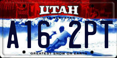 UT license plate A162PT