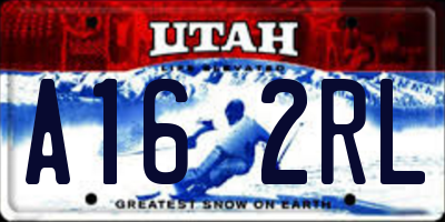 UT license plate A162RL