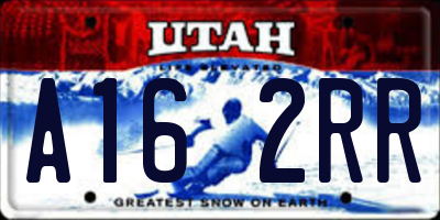 UT license plate A162RR