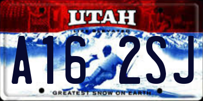 UT license plate A162SJ