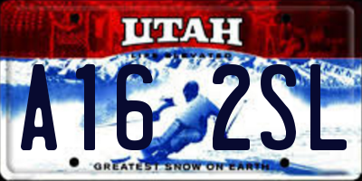 UT license plate A162SL