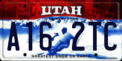 UT license plate A162TC