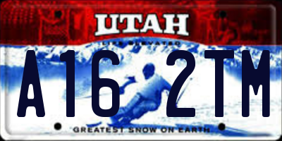 UT license plate A162TM