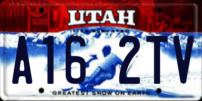 UT license plate A162TV
