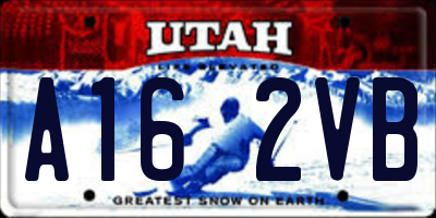 UT license plate A162VB