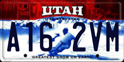 UT license plate A162VM