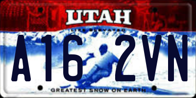 UT license plate A162VN