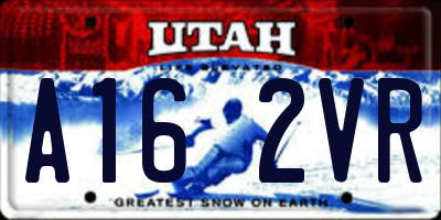 UT license plate A162VR